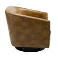 thumbnail image 4 of Comfortable Camel Faux Leather Chair - Swivel Functionality 22.75"w X 22.5"d 18.25"h Cover, 4 of 5