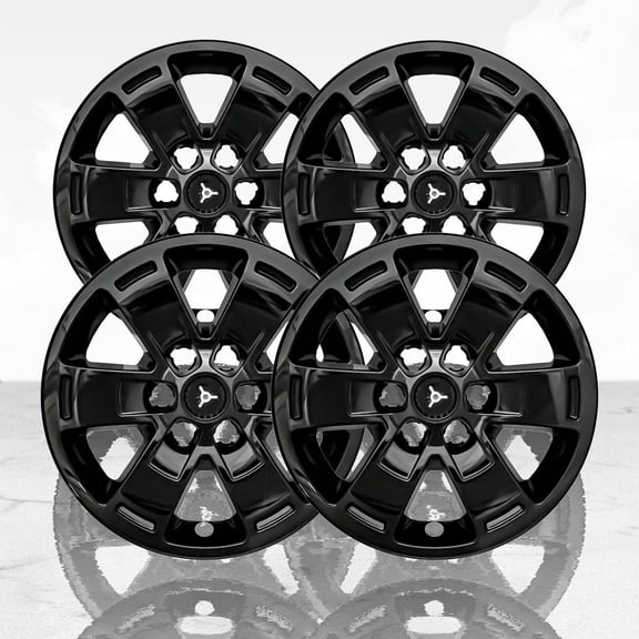 Set of 4 16" 6 Spoke Wheel Skins for 2015-2020 Chevy Colorado - Gloss Black