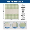 thumbnail image 6 of Green Plaid Chair Covers Set of 4 Retro Country Green Plaid Linen Texture Chair Back Covers Stretch Removable Washable Slipcovers Protector for Dining Room Kitchen Party Decor, 6 of 9