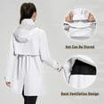 thumbnail image 5 of BALEAF Women's Long Rain Coat Packable Waterproof Windbreaker Lightweight Cycling Jacket with Hood White XXL, 5 of 7
