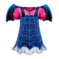 thumbnail image 1 of Baby Girls Halloween Purple Witch Costume Children Cosplay Red Hood Dress Princess Party Cosplay Dress Cape with Pumpkin Bag, 1 of 4