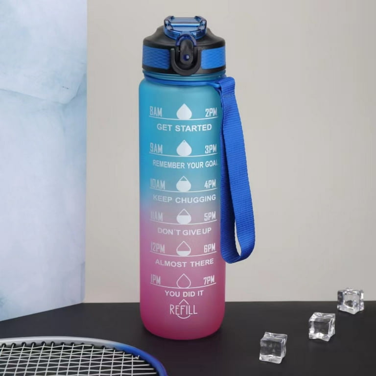 32 OZ Sports Water Bottles with Time Marker