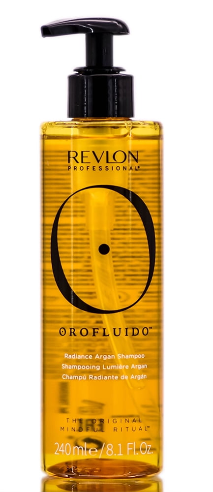 8.1 oz , Revlon Professional Orofluido Radiance Argan Shampoo , Hair Beauty  Product - Pack of 3 w/ Sleek Pin Comb