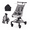 Grey, variant on CazToi Lightweight Compact One-Hand Fold Stroller Adjustable Canopy Travel Black