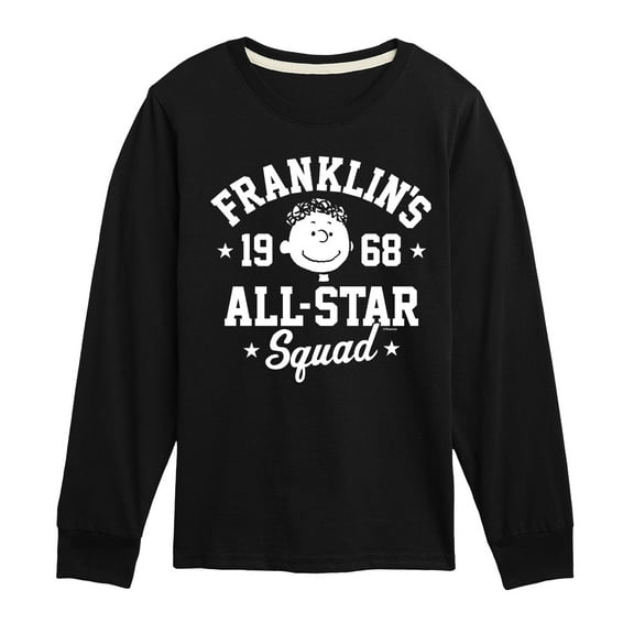 Peanuts - Franklins All Star Squad - Toddler & Youth Long Sleeve Graphic T-Shirt