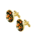 thumbnail image 2 of Tangerine Men's Cufflinks Set, Ideal for Formal Attire, Crafted from Stainless Steel, for Special Occasions, 2 of 6