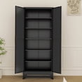 thumbnail image 5 of 74.8"H Metal Stoarge Cainbet with 2 Doors and 5 Adjuctable Shelves for Kitchen Pantry Home Office, 5 of 5