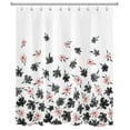thumbnail image 6 of Spring Floral Shower Curtain Decor,Pink and Grey Floral on White Background Country Plant Shower Curtains for Bathroom 60X72 inch Polyester Fabric Bathroom Decoration Bath Curtains Hooks Included, 6 of 6