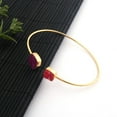 thumbnail image 2 of Zeva Jewels Cushion Shape Natural Druzy Gold Plated Adjustable Bangle Bracelet For Women, Girls, Gift for your love, 2 of 4