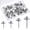 Silver, variant on 40 Pcs Double Headed Picture Hangers Nails 4 Size Long Thumb Tacks Wall Nails for Hanging Pictures Decorative Push Pins Hooks for Drywall Photo Office Home Decor, 20/30/ 40/ 50lb(Black)