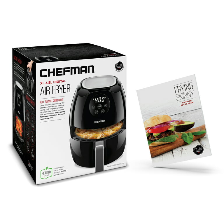 Chefman Digital Air Fryer w/ Temp Control & Timer, 3.5qt Capacity, Black 