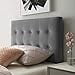 thumbnail image 3 of Modway Emily Twin Biscuit Tufted Performance Velvet Headboard, Gray, 3 of 4