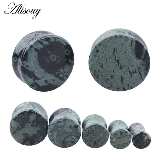 1 unidad de tapones para los oídos de piedra, calibres, pendientes para mujeres y hombres, tapón para los oídos, túnel de carne, Piercing expansor, expansor de oreja, Piercing para el cuerpo, joyería Tan Jianjun unisex
