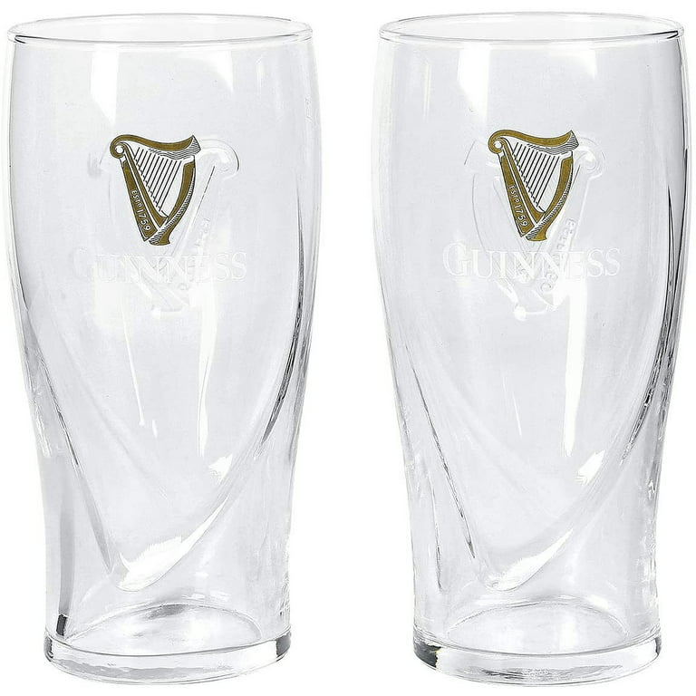 Set of 4 Guinness Beer Glass Pint Glass 20 Ounces: Beer Glasses 