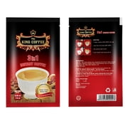 King Coffee 3IN1 Instant Coffee with Coffee Mix, Sugar and non-dairy Creamer - 20 sachets/Box 0.56oz/Sachets Vietnamese Coffee Medium Roast Arabica & Robusta Beans
