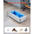 thumbnail image 4 of VEVOR Shoe Cover Dispenser, Automatic Shoe Covers Dispenser with 100 Pcs of Non-Slip Disposable Shoes Covers, Fits Size Up to US 11, for Home, Office, Lab, Factory, Hospital, Indoor Use, Silver, 4 of 9