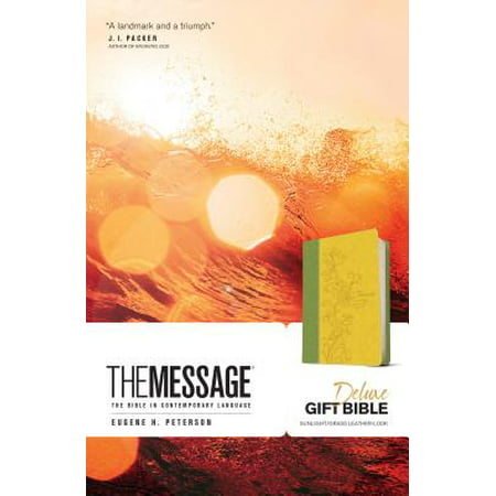 The Message Deluxe Gift Bible (Leather-Look, Sunlight/Grass) : The Bible in Contemporary (Best Message Bible App)