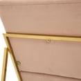 thumbnail image 5 of Upholstered Armchair Single Sofa Accent Comfortable Rocking Chair with Stainless Steel Feet Nursery Rocking Chair Velvet Fabric Padded Seat with High Backrest and Armrest Accent Chair(Pink), 5 of 8