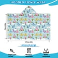 thumbnail image 2 of Fairy Tale Princess Castle Pattern Hooded Bath Towel，50"x30" for Ages 3 To 12 Kids, Quick Dry Lightweight Soft Microfiber Hood Beach Towel Cover Up for Kids, 2 of 7