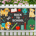 thumbnail image 5 of Yatrandify Adorable Dog Themed Back to School Banner Decorative Backdrop with School Supplies Elements Party Decoration Photography Props Classroom Decor Back to School Event Supplies, 5 of 8