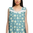 thumbnail image 5 of Moomaya Printed Womens Nightdress Mid Length Cotton Features Sleeve Sleepwear, 5 of 6