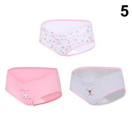 

3Pcs Pregnancy Women Panties Low Waist Cotton Soft Breathable Elastic Underwear