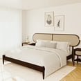 thumbnail image 6 of Queen Platform Bed with Solid Acacia Headboard, 12 Strong Wood Slat Support, No Box Spring Needed, Caramel, 6 of 8