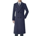thumbnail image 2 of Dpytoraw Men's Double Breasted Trench Coat Long Dress Coat Windproof Overcoat For Men, 2 of 4