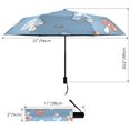 thumbnail image 3 of Compact Sun Umbrella Windproof Travel Umbrellas for Rain Strong Portable UV Protection Cartoon Red Blue Mushrooms, 3 of 8