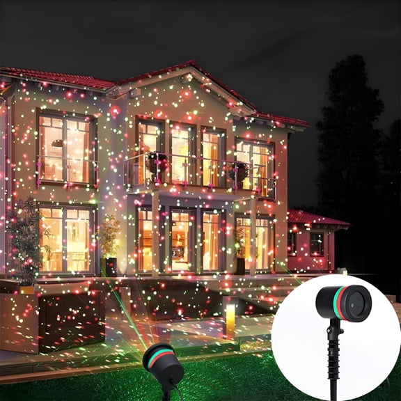 HIBIBUD 2026 New Newest Projector Lights Outdoor,Red and Green Spots Projection Outside,Waterproof Led Landscape Christmas Light for Window Yard Xmas Decor,Solar Powered Outdoor Christmas Decorations