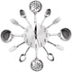 thumbnail image 3 of Metal Kitchen Cutlery Wall Clock 14 Inch for Home Decor,Silver, 3 of 5