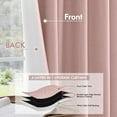 thumbnail image 5 of 100% Blackout Curtains 108 Inch Long 2 Panels for Bedroom, Thick Luxury Faux Linen Black Out Curtain Room Darkening Back Tab Pleat Window Textured Drapes with Hooks for Living Room, Baby Pink, 5 of 14
