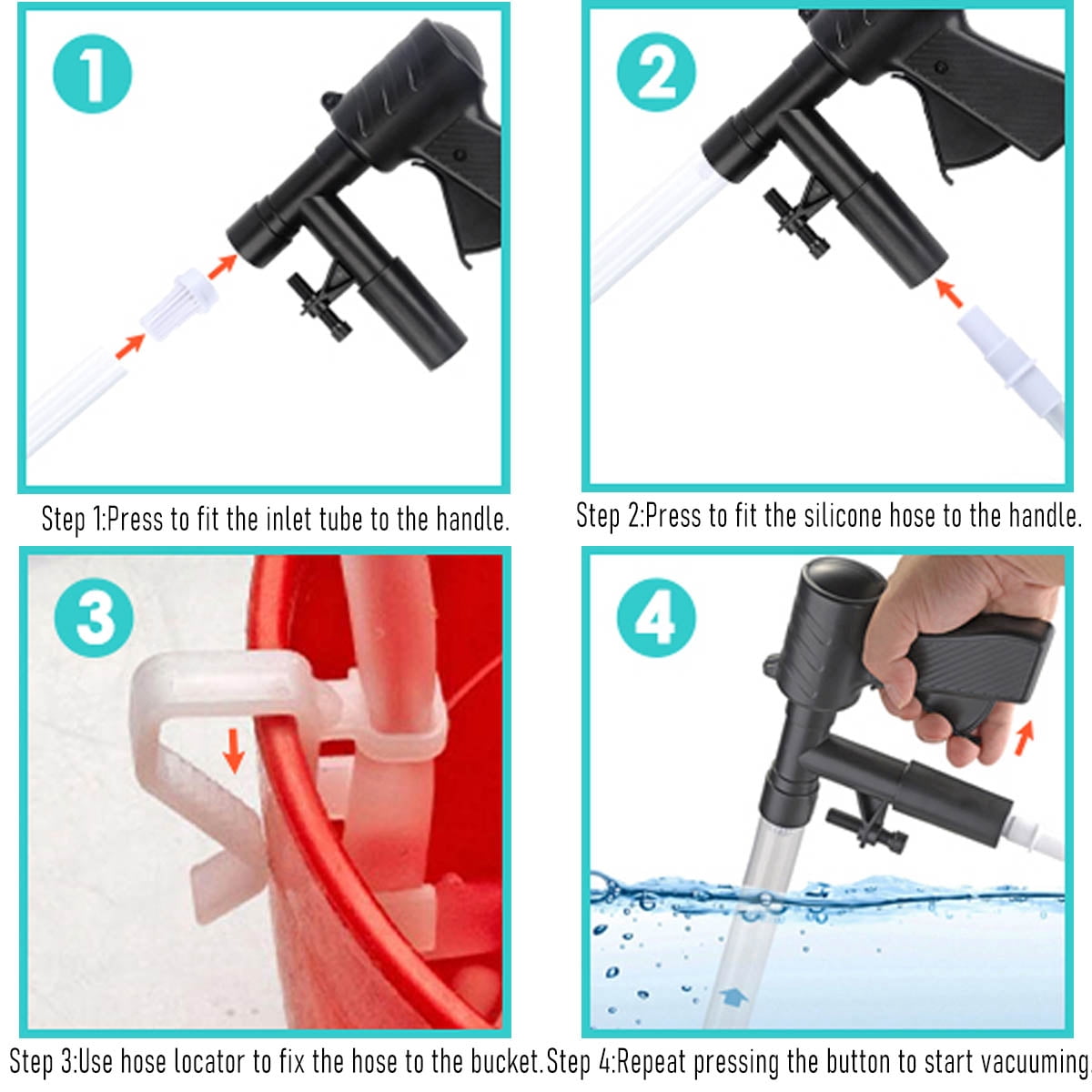 IFCOW 2023 Aquarium Gravel Cleaner Vacuum Fish Tank Vacuum Cleaner Tools Gravel Sand Siphon Vacuum Cleaner