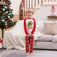 thumbnail image 4 of Conjuntos de pijamas navideños familiares a juego Grinch 2024, pijama de Grinch con parte superior y pantalones de pijama a cuadros, pijama de Grinch para niños y adultos para la familia, 8 Años, 4 of 5