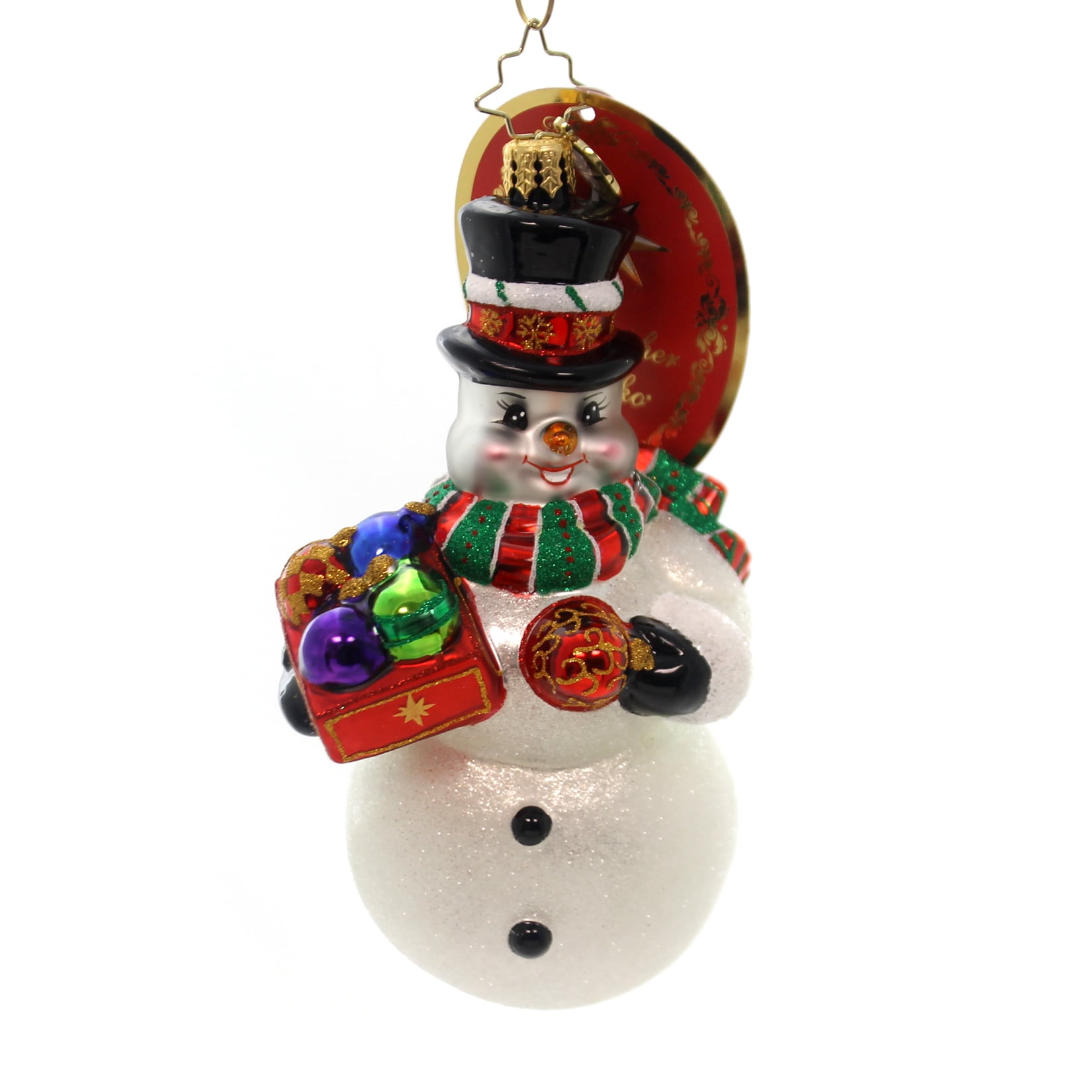 Christopher Radko FROSTY'S TRIMMINGS Glass Snowman Ornaments 1018172