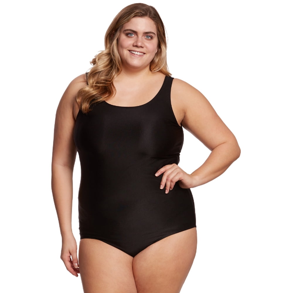 Sporti SPORTI Women s Plus Size Moderate Swimsuit Black Sz 10 