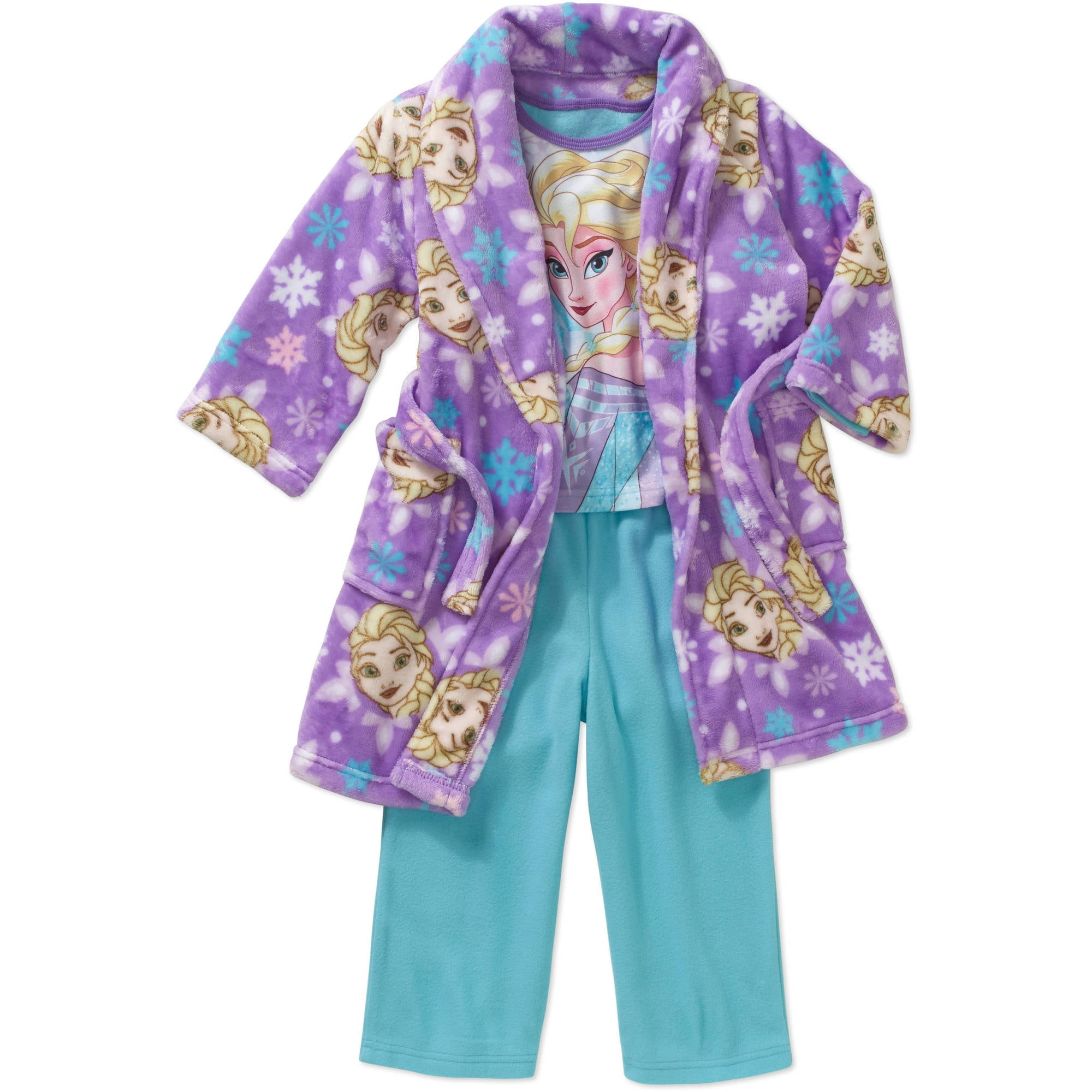 Disney Frozen Toddler Girl Robe & Pajama 3 Pc Sleepwear Gift Set