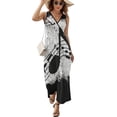 thumbnail image 2 of Music Note Dress Summer Street Style Bohemia Long Dresses Female Sleeveless Printed Maxi Dress, 2 of 9