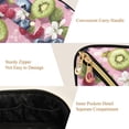 thumbnail image 5 of FORMRS Makeup Bag Travel Cosmetic Organizer for Women Fold Flat Zipper Pouch with Handle, Pink Blueberries, 5 of 8