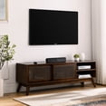 thumbnail image 6 of 59 Inch Media Stand | Holds 65 Inch TVs, Living Room Decoration | Rattan Doors, High - Quality Build | Avoids Floor Scratching, 6 of 6