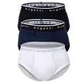thumbnail image 1 of bugatti calzoncillos hombre, pack de 3 - costilla fina, bragueta, algodón, unicolor Blanco/Negro/Azul M (Medium), 1 of 7