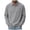 Grey, variant on Ketyyh-chn99 Long Sleeve Polo Shirts for Men Knit Polo Men's Long Sleeve Solid Color Half Zipper Chest Pocket Long Sleeve Size for 2XL,Khaki