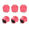 thumbnail image 5 of Interruptor de botón pulsador momentáneo redondo de 23 mm para juegos de arcade, color rosa, 6 piezas, 5 of 5