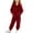 Red, variant on Girls Velour 2-Piece Tracksuit Set, Full-Zip Hoodie & Jogger Pants with Pockets, Soft & Machine Washable, Red,Size 2 T