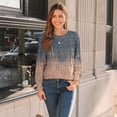 thumbnail image 3 of SUNBS Long Sleeve Shirts for Women Pleated Crewneck Fall Winter Casual Blouses, Sizes S-3XL, 3 of 7