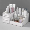 thumbnail image 3 of Makeup Organizer for Vanity, Large Capacity Cosmetic Storage Box with Drawers for Cosmetics, Lipsticks, Nail Care, Skin Care, White, 3 of 4