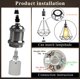 thumbnail image 3 of MINKUROW Vintage E27 Casquillo sólido, casquillo de aluminio y cerámica, adaptador de casquillo de bombilla de tornillo Edison, lámpara de pared, mesa, piso o techo de bricolaje, negro perla, paquete de 10 oso de fresa Electrónica, 3 of 5