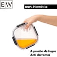 thumbnail image 3 of JUEGO DE RECIPIENTES DE VIDRIO HERMÉTICO, CONTENEDORES Para Alimentos con Tapas Cierre Fácil, Refractarios para Cocina, Horno, Refrigerador Congelador, 3 of 4
