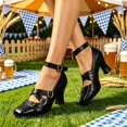 thumbnail image 2 of Elegant Women's Heel Dress Shoes with Round Toe Adjustable Buckle Strap Comfortable Party & Wedding -On Design Non- Outsole for Casual Dates and Summer Outings, 2 of 5