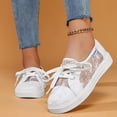 thumbnail image 2 of Wedding Shoes Bridal Sneakers Flats Bride Tennis Shoes Flowers Lace Sneakers, 36, 2 of 8